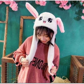 Mũ tai thỏ giật - Cử động 2 tai ẢNH + VIDEO THẬT