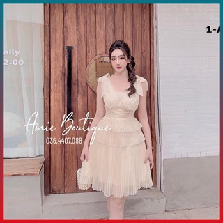 Váy xếp ly nữ đầm nữ dập ly tơ lụa thời trang duyên dáng