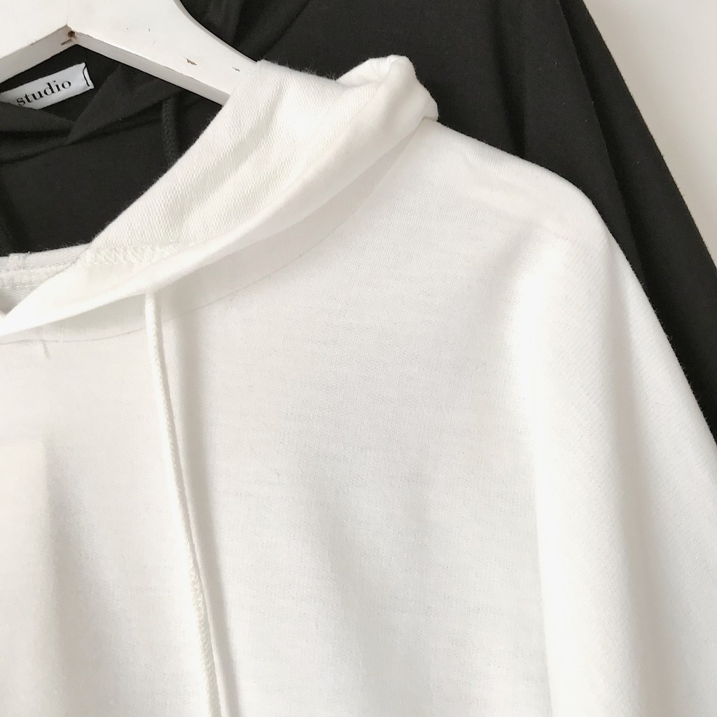 Áo hoodie có mũ và dây rút trơn form rộng Hàn Quốc AKI - 10123  IAMC.Closet | BigBuy360 - bigbuy360.vn