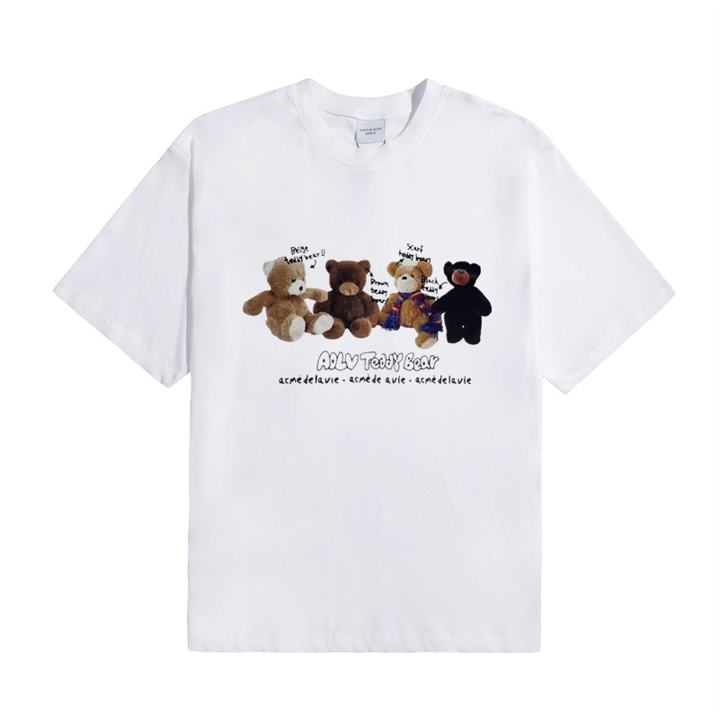 Adlv Áo Thun Cotton Tay Ngắn In Họa Tiết Thời Trang Unisex