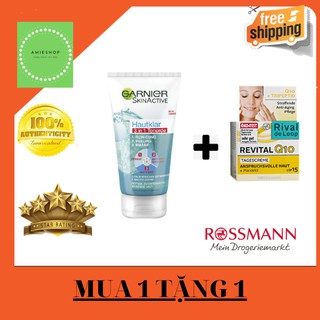 Sữa rửa mặt cho da nhạy cảm Garnier Hautklar 3in1 150ml - Đức - Amieshop