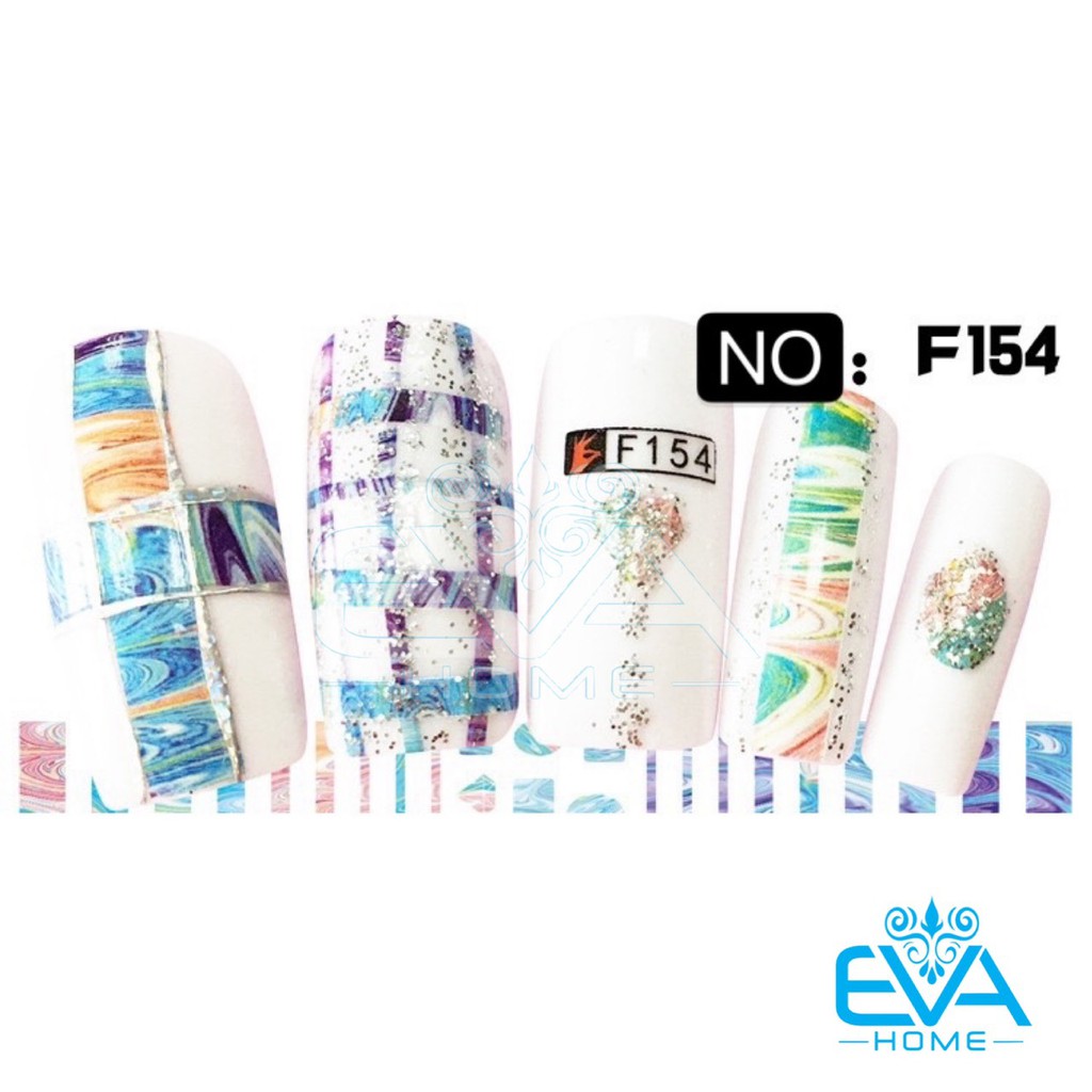 Decal Dán Móng Tay 3D Nail Sticker Hoạ Tiết Hoa Văn Loang Màu F154