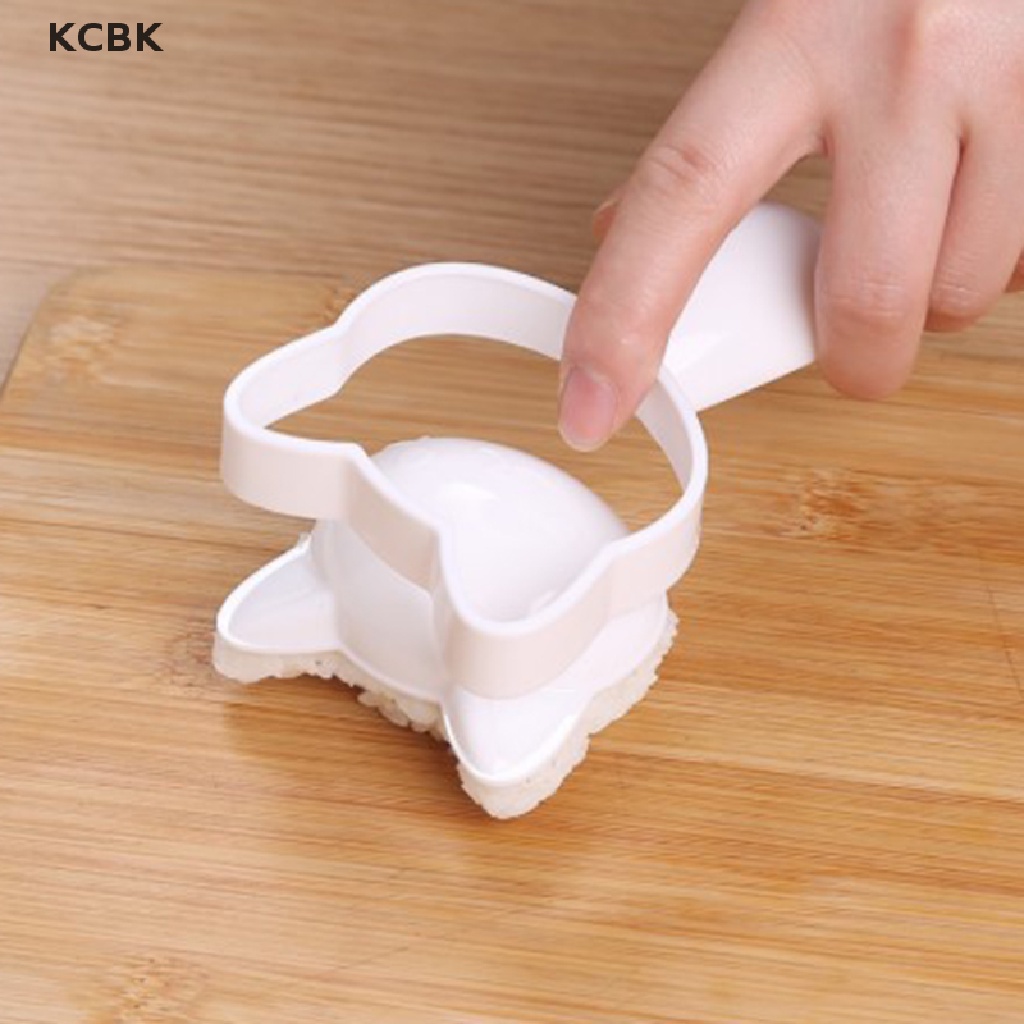 1 Bộ Khuôn Cắt Cơm Nắm Hình Mèo Cười Dễ Thương