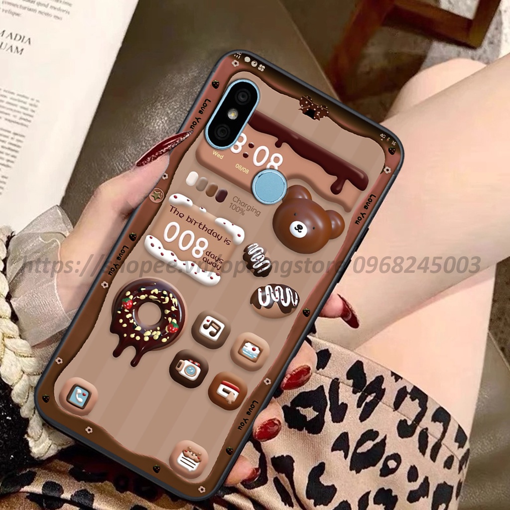 Ốp lưng Xiaomi Redmi 6 Pro / Mi 6X / S2 / A2 Lite in hình 3D gấu,thỏ cute dễ thương