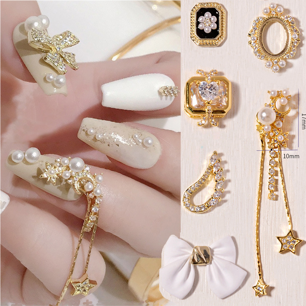 Charm Zircon Boat First Butterfly Flower 3d Wing Nail Nail