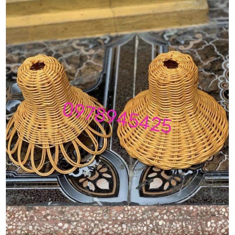 Chụp đèn tre đèn mây tre đan mini