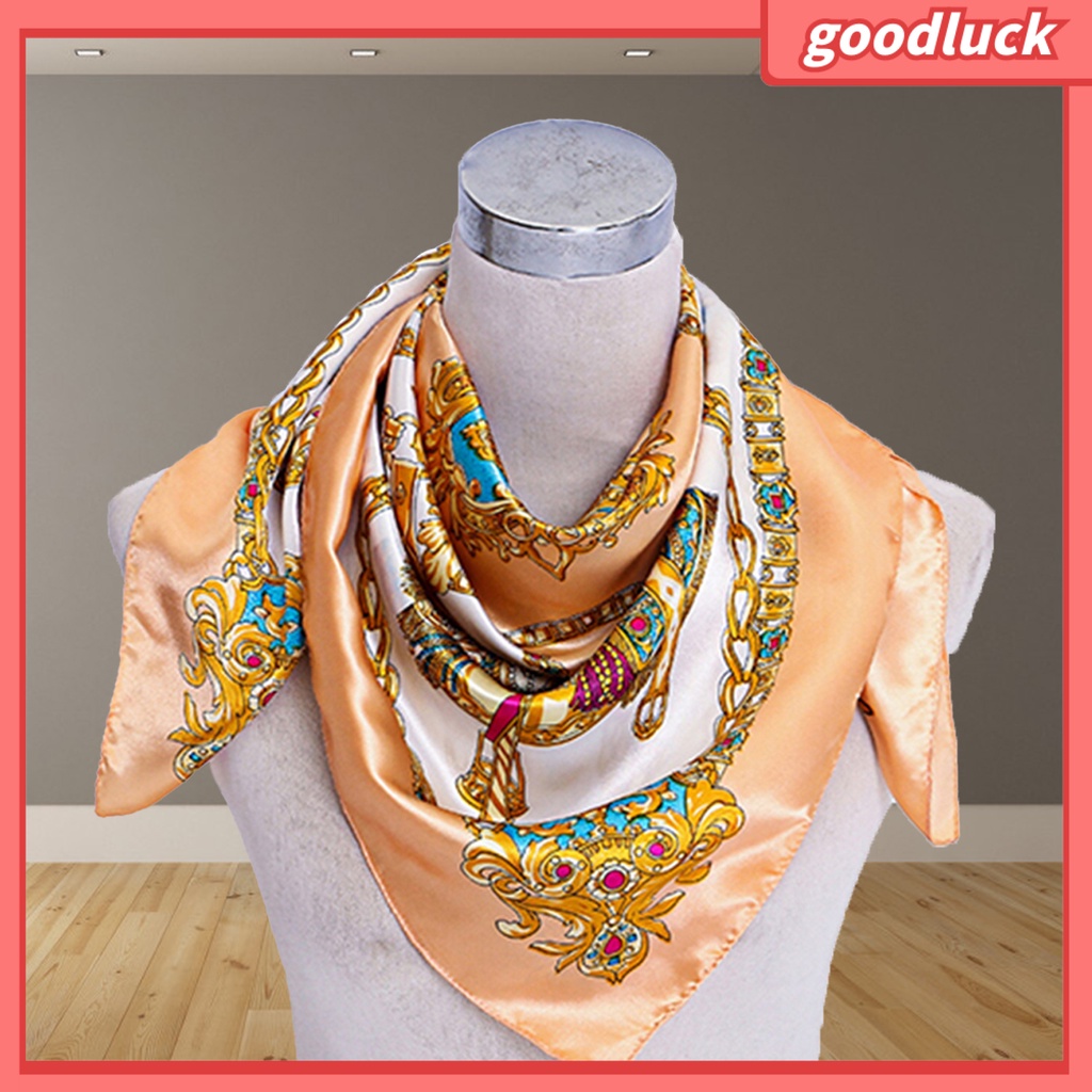 Khăn Choàng Vuông 90x90cm Chất Liệu Lụa Satin