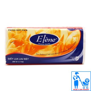 Khăn giấy lụa lau mặt 2 lớp elène gói 260 tờ