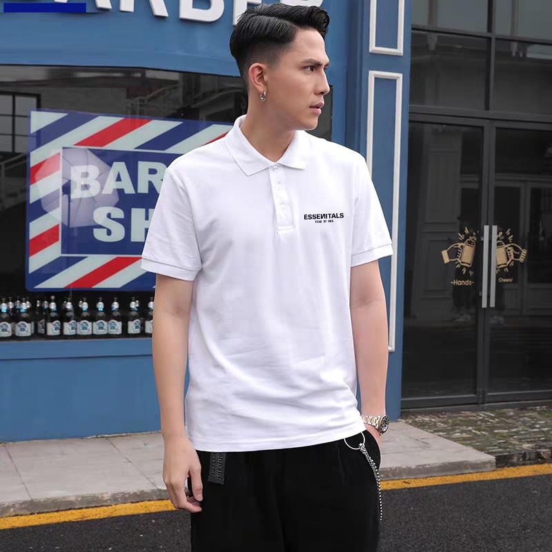 Áo polo essentials nam nữ chất liệu cá xấu cotton co giãn 4 chiều không xù lông chuẩn from áo essentials thun