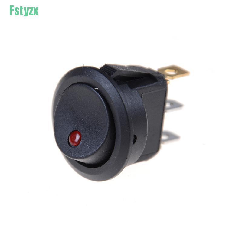 fstyzx New 5pcs/set 12V Car Round Dot LED Light Rocker Toggle Switch Sales