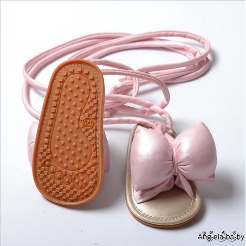 Giày Sandal phối nơ thiết kế cột dây độc đáo cho bé gái