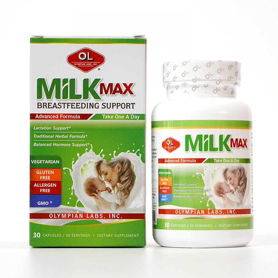 Viên Uống Lợi Sữa Olympian labs Milk Max Breastfeeding Support Duy Trì Nguồn Sữa Mẹ 30 Viên