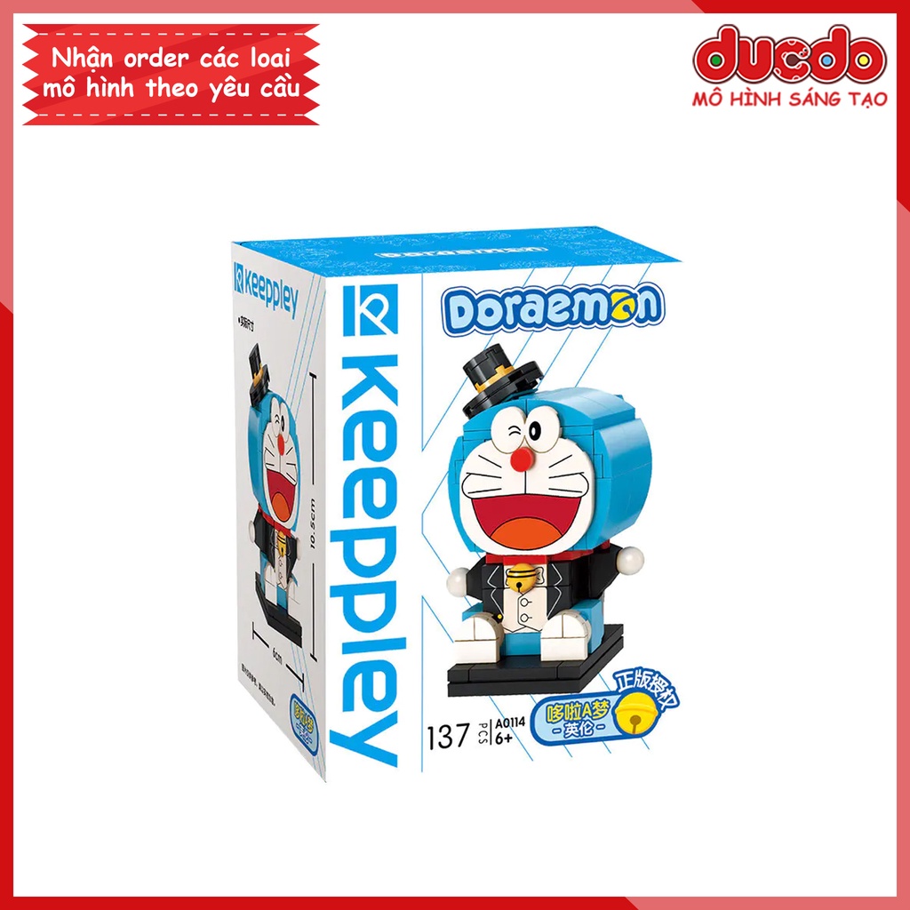 Keeppley A0110 - A0115 Lắp ghép Brickheadz Doraemon siêu đẹp - Đồ chơi Xếp hình Mô hình Doremon Brick headz