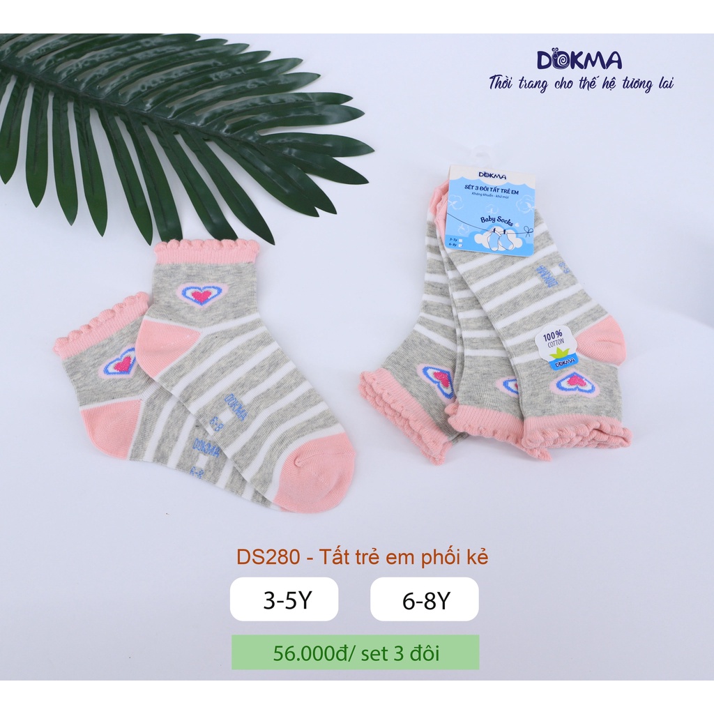 Dokma - Set 3 đôi tất trẻ em 3-8Y ( DS280 )