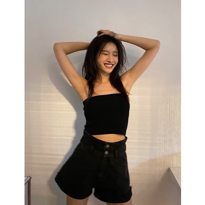 Áo hai dây QKOOLE ôm dáng phong cách Hàn Quốc quyến rũ cho nữ