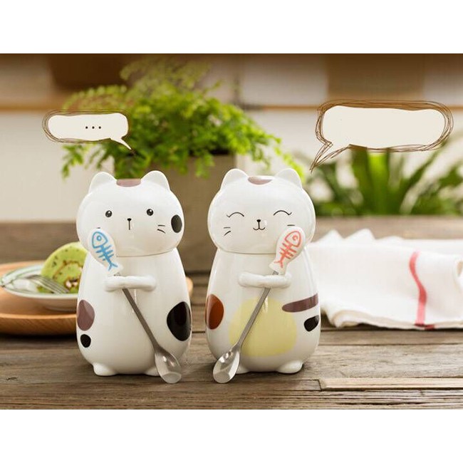 Cốc sứ chú mèo lắm chiêu