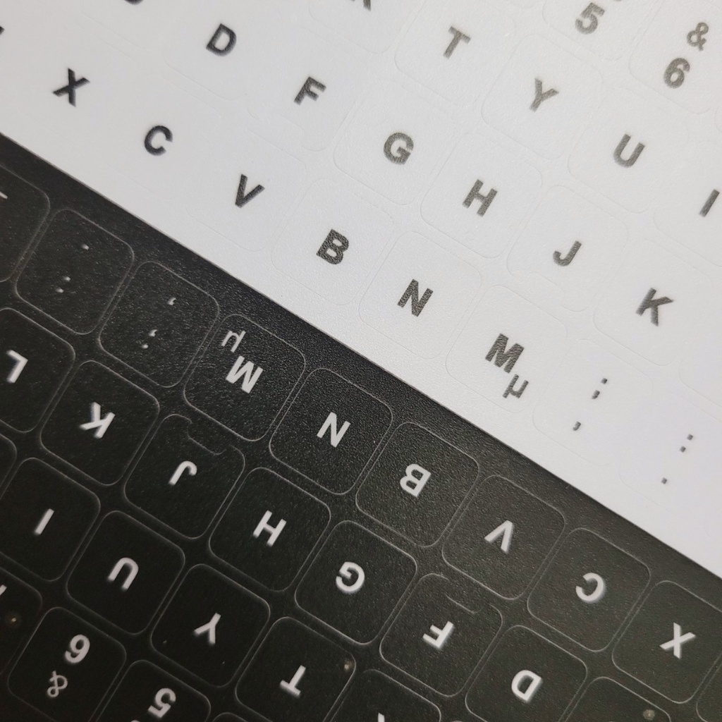 Sticker Dán Bàn Phím ĐỨC - ANH - Miếng Dán Song Ngữ - Bề Mặt Nhám - Chất Liệu Cao - Hàng Tự Sản Xuất