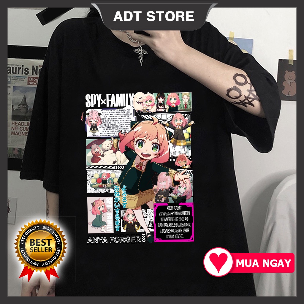 Áo phông Spy x Family: Anya Forger, Loid Forger, Yor Forger, Bond Forger mẫu HOT độc đẹp giá rẻ