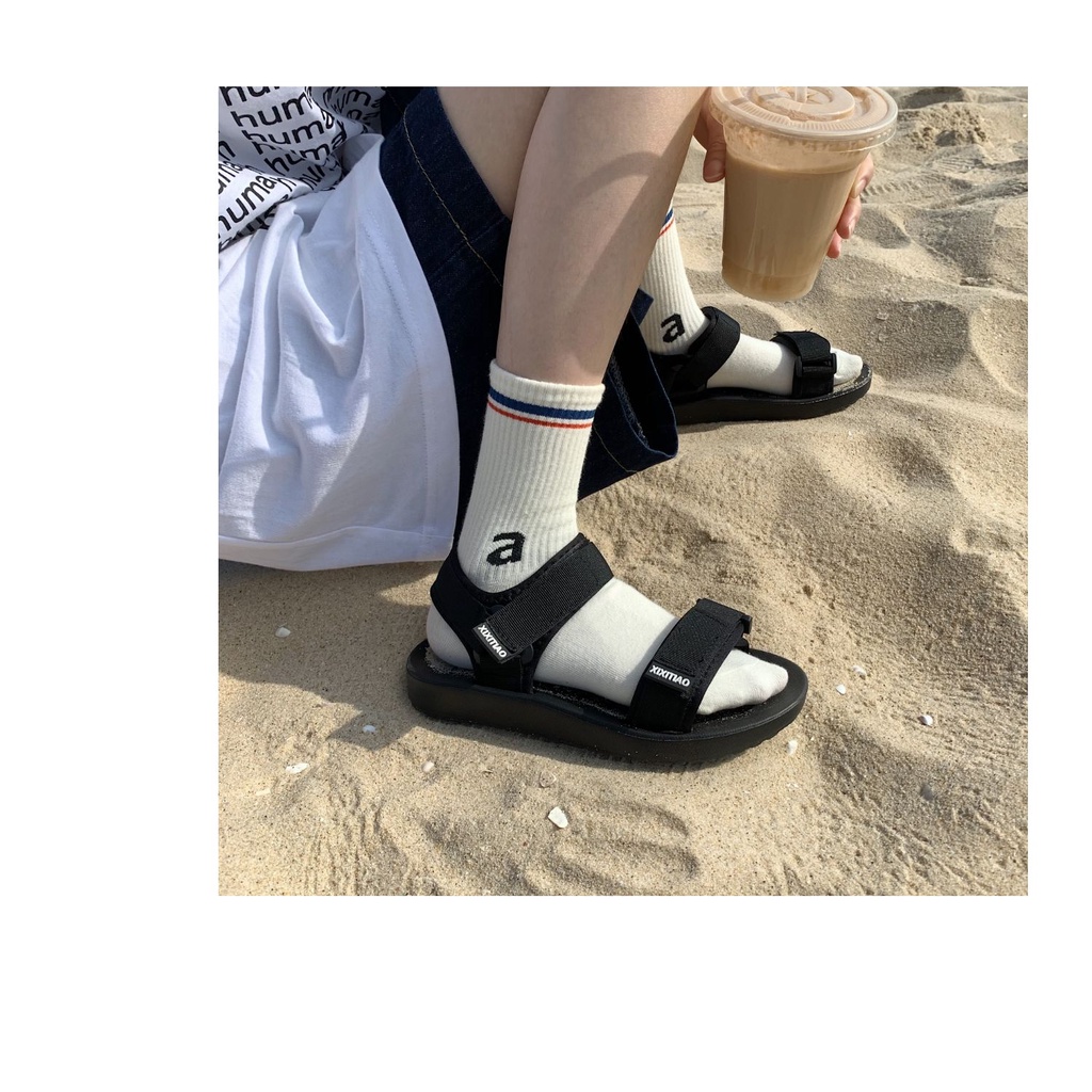 Giày sandals nữ quai vải mang đi học siêu bền - US679