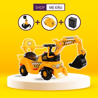 Xe Cẩu Điện Cho Bé có nhạc và cần điều khiển cho bé từ 1 - 5 tuổi, tặng kèm mũ và móc  - CD8899