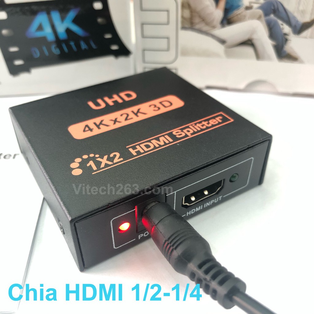 Bộ chia màn hình HDMI 1 ra 4 HDTV Splitter V1.4 hỗ trợ 4K x 2K UltraHD