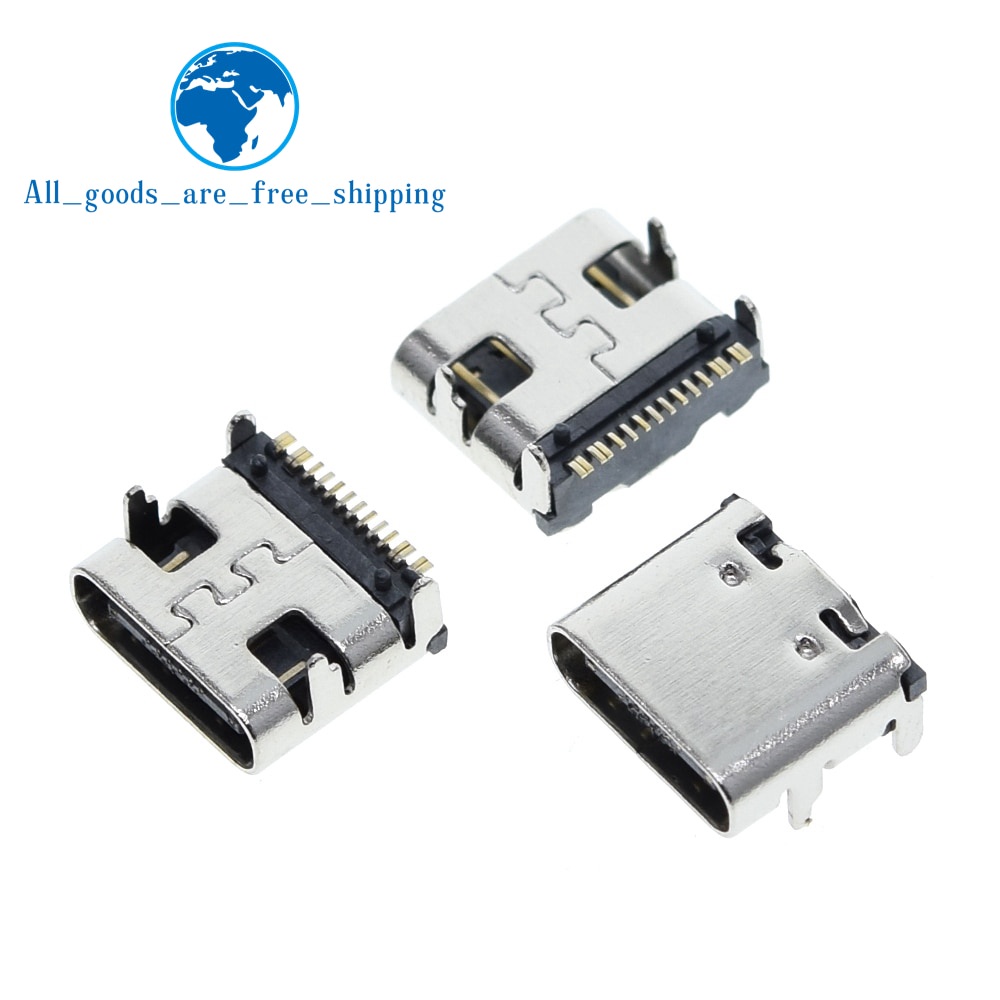 Set 10 Ổ Cắm Kết Nối Smt Usb 3.1 Type-C 16pin Cho Điện Thoại