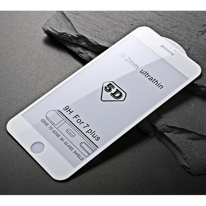 [Full Keo Tốt] Kính Cường Lực iPhone 7 Plus/ 8 Plus 5D FULL Viền Màu Cứng