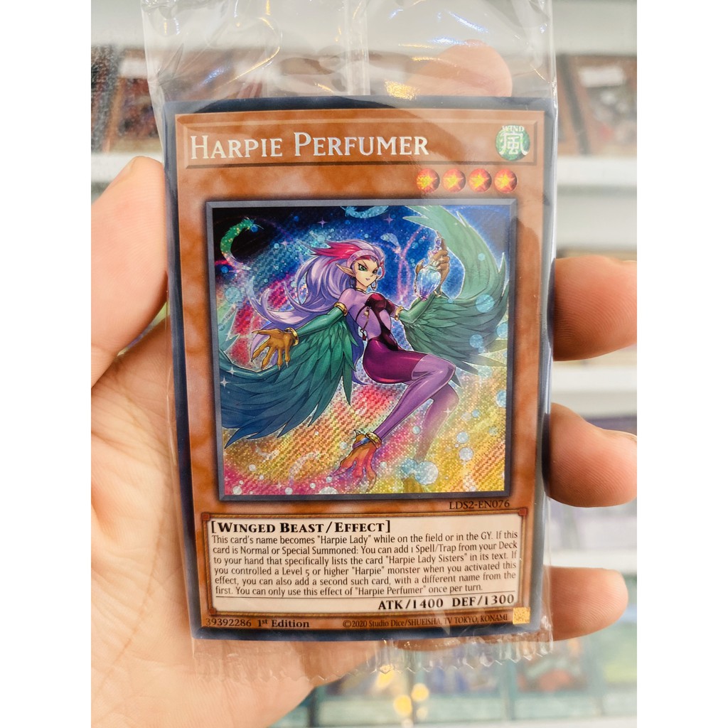 Thẻ Bài YugiOh! Mã LDS2-EN076 - Harpie Perfumer - Secret Rare - 1st Edition