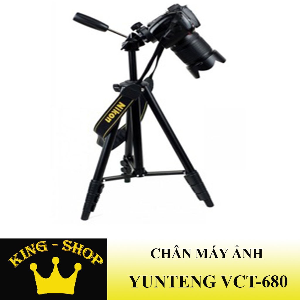 Chân máy ảnh tripod Yunteng 680 chính hãng - Hỗ trợ cả máy ảnh, điện thoại, máy quay