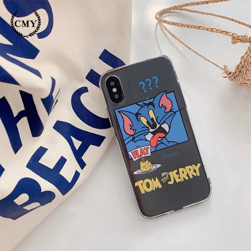 Ốp điện thoại in hoạ tiết hoạt hình Tom/Jerry cho iPhone11 11Pro 11pro Max X XR XS XS MAX 6 7 8 plus SE | BigBuy360 - bigbuy360.vn