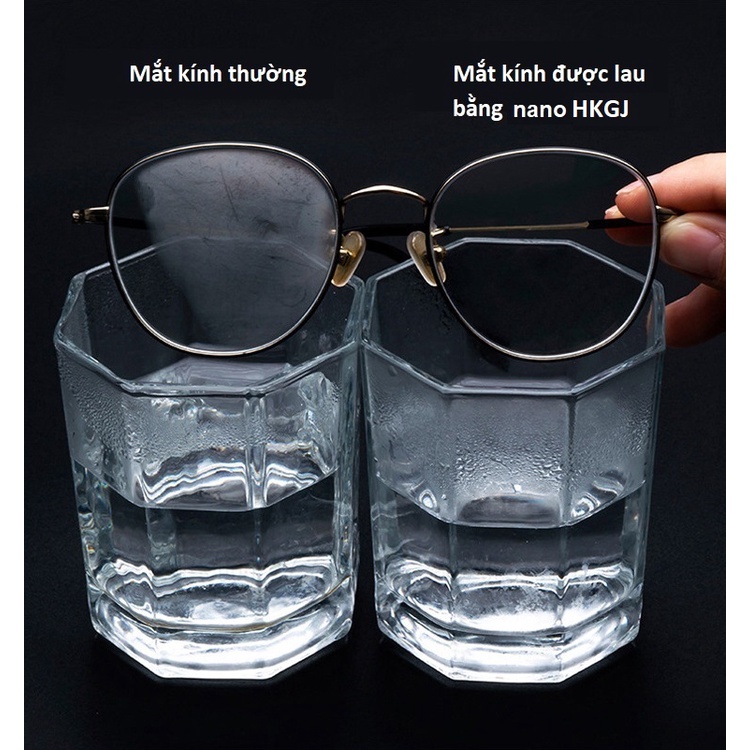 Dung dịch Nano HGKJ chống hấp hơi, sương mù đa năng đủ size tiện lợi phù hợp mọi loại gương, kính - Tặng kèm khăn lau