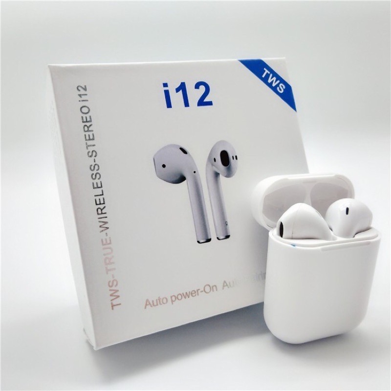 Tai Nghe Bluetooth Airpod i12 TWS Cảm Biến Vân Tay (có Ảnh + Video)