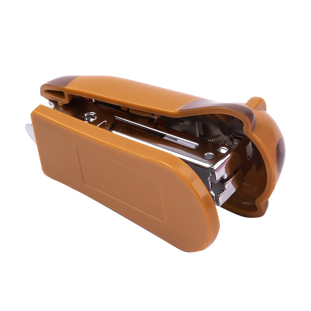 Dập ghim mini 12 trang + kèm 1000 ghim, gấu nâu, lợn hồng, cá sấu xanh - Deli 452