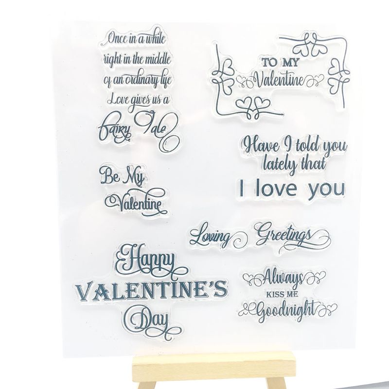 Con Dấu Silicon Trong Suốt Họa Tiết Chữ Happy Valentines Dùng Trang Trí Album Ảnh Thẻ | BigBuy360 - bigbuy360.vn