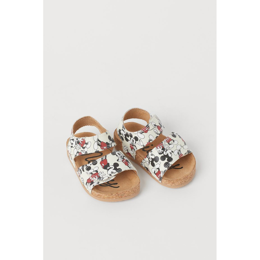 Sandals quai ngang bé gái, hình Mickey đen trắng, Hờ mờ UK săn SALE