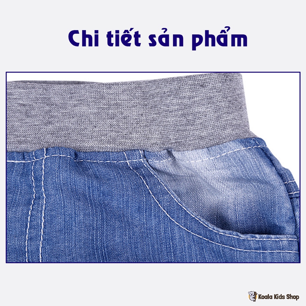 Quần Short Jean bé trai Quần bò đùi co giãn cho trẻ em từ 2-8 tuổi