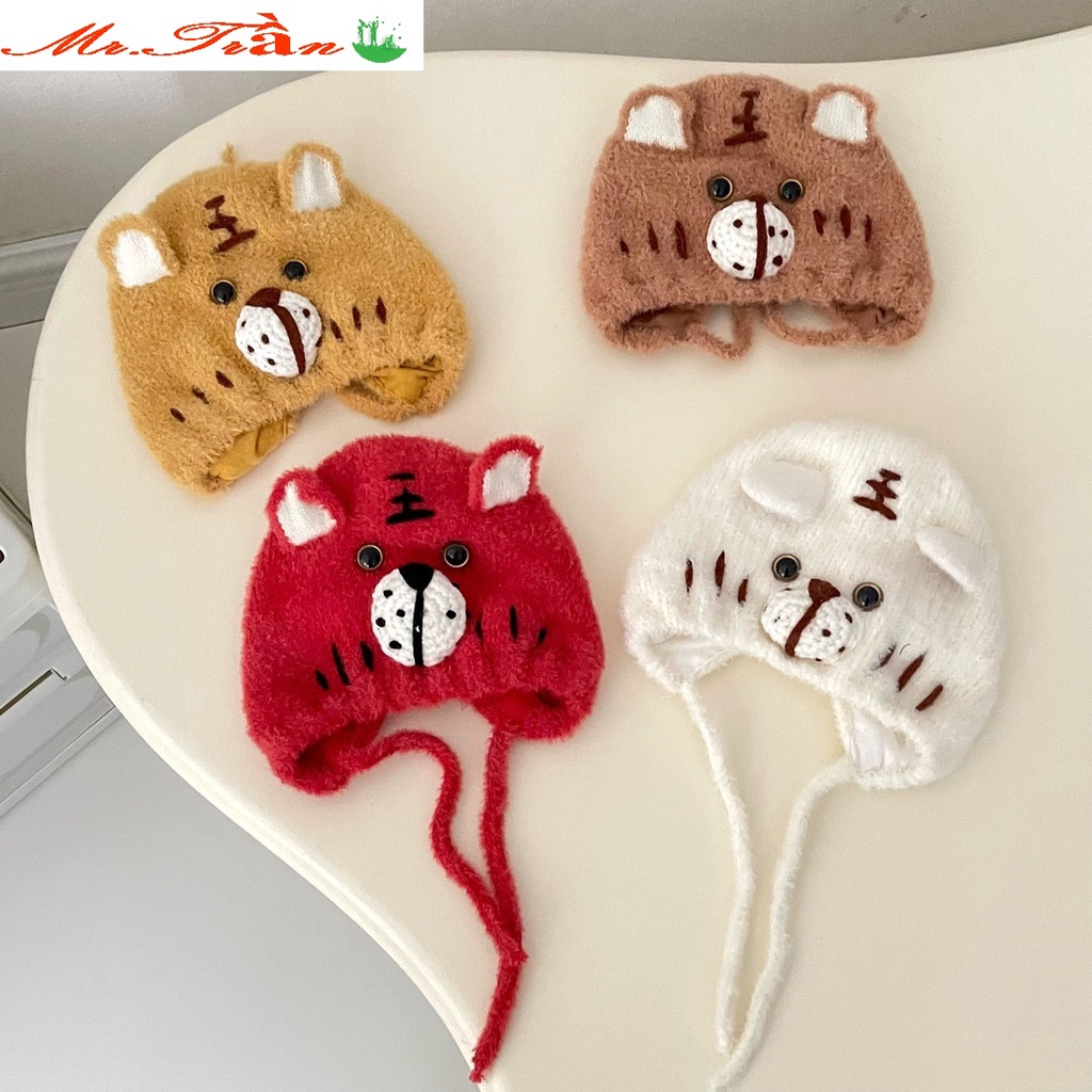 Mũ len cho bé trai nón len cho bé gái ấm áp đội mùa đông mã Xù Hổ cho con từ 3 tháng đến 2 tuổi