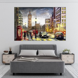 Tranh Canvas Cao Cấp Đêm Ở London Trang Trí Tường CV-194
