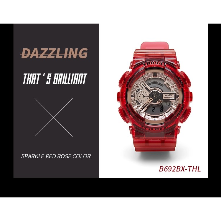 Đồng Hồ Unisex Thời Trang SHHORS Dây Trong Suốt 692BB.