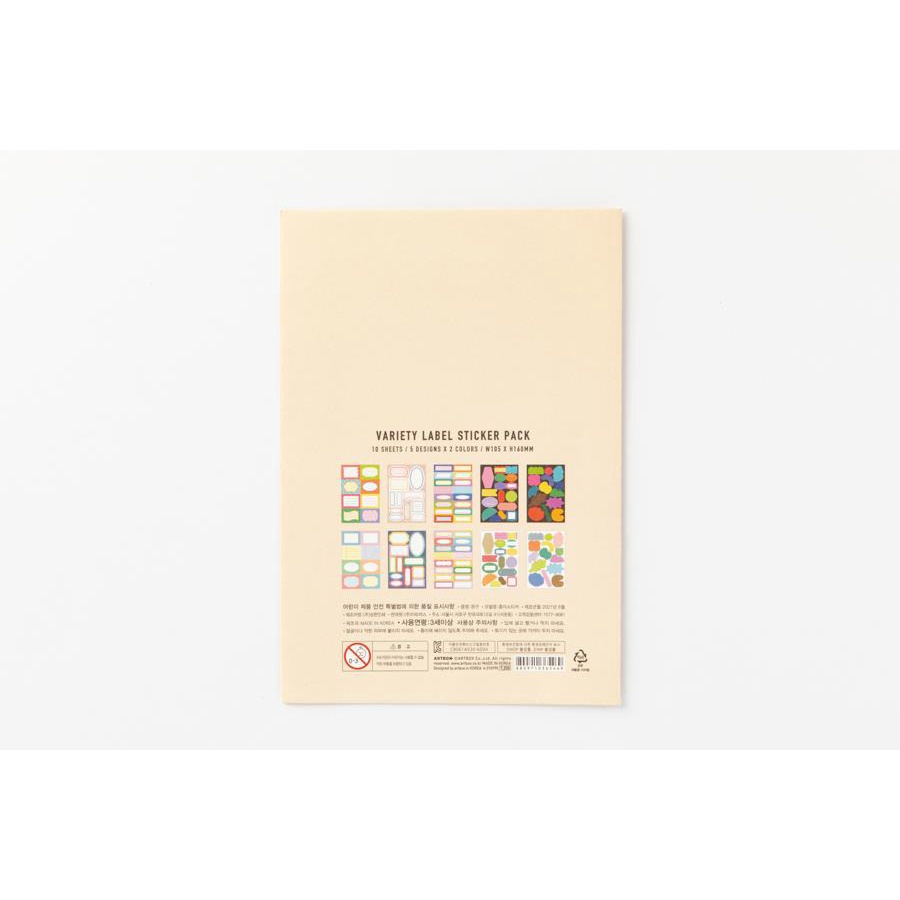 Set 10 Sticker ARTBOX Hàn Quốc Hình Nhãn Label