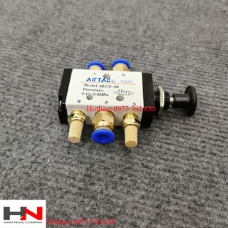 Van khí nén Airtac 4R210-08 đủ cút nối nhanh cắm ống và giảm âm