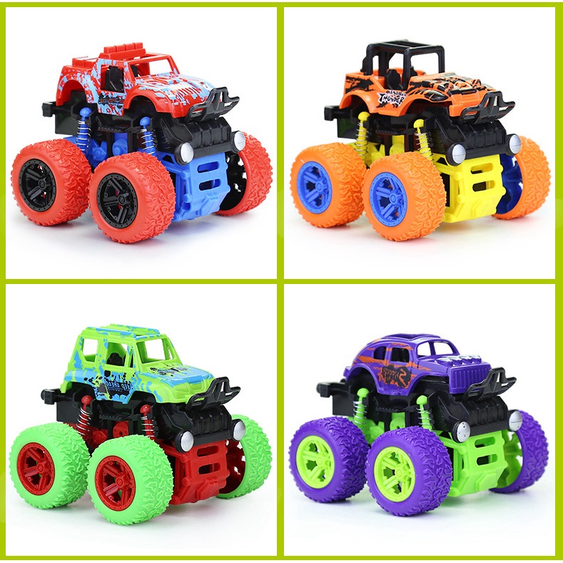 Ô tô địa hình đồ chơi quán tính, bánh đà cho bé