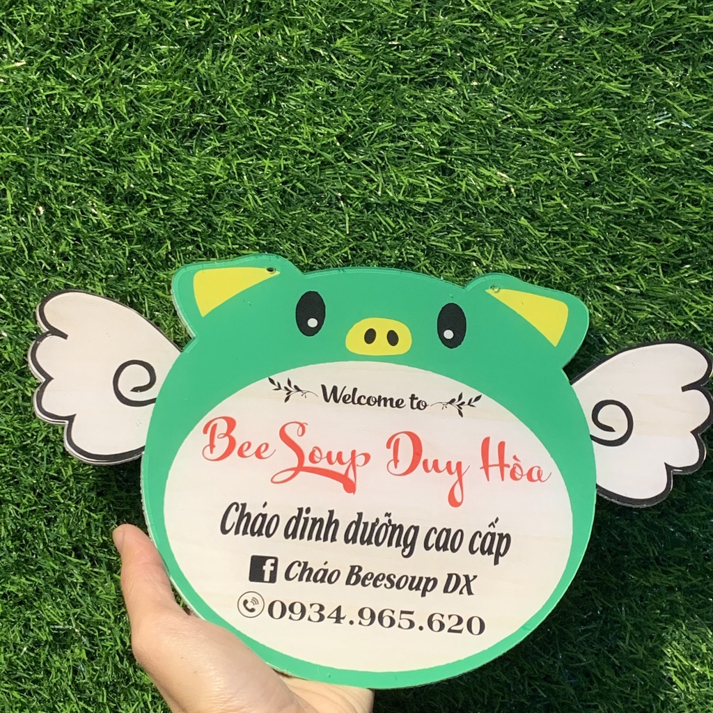 Bảng hiệu mica - Bảng hiệu Decor mẫu heo xinh - Free thiết kế
