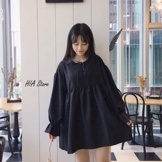 Đầm Babydoll - 3 màu NÂU - ĐỎ - ĐEN FREESIZE
