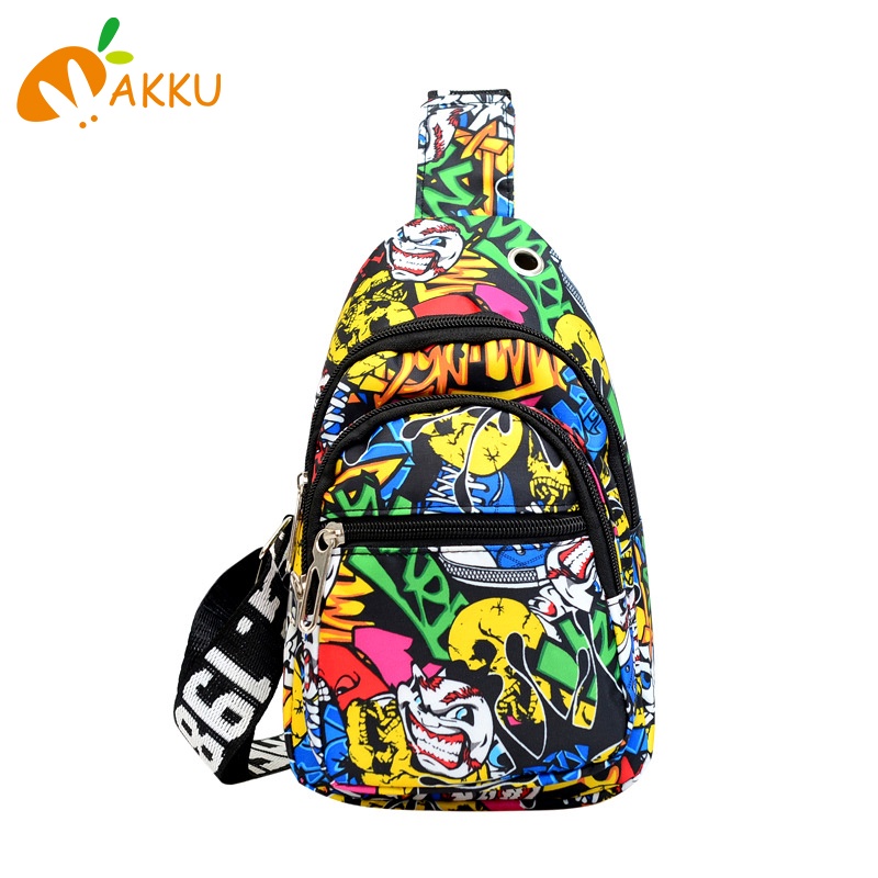 Túi Đeo Chéo In Họa Tiết graffiti Cá Tính Cho Bé