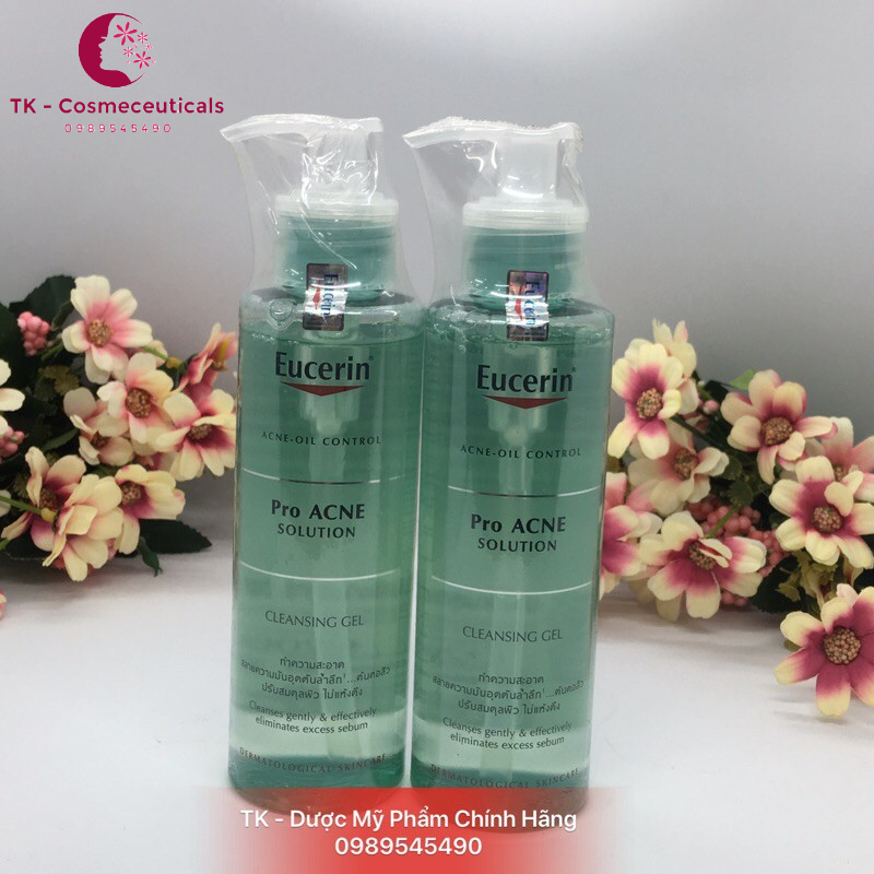 Sữa Rửa Mặt Eucerin Eucerin Pro ACNE Solution Cleansing Gel Cho Da Dầu Mụn