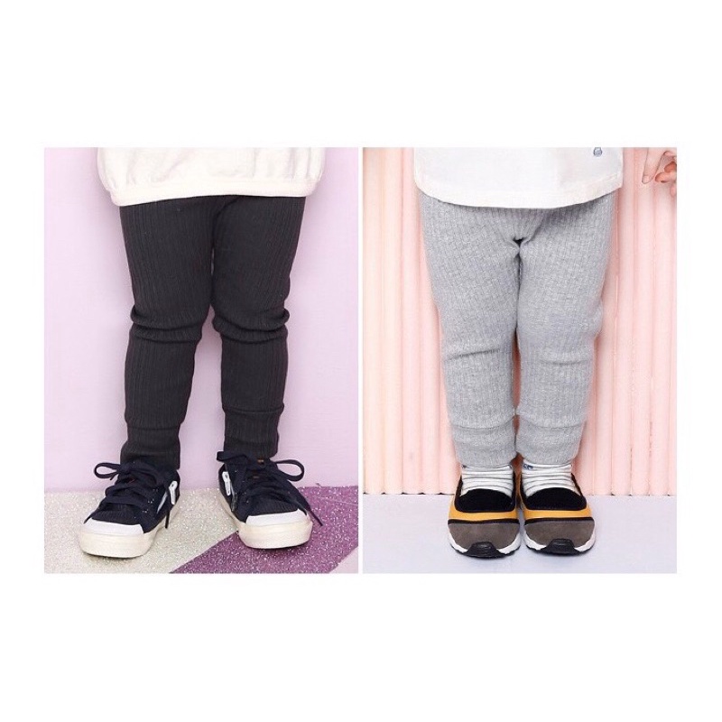 Quần legging Milk Mile chất cotton thun gân mềm mại cho bé cao từ 90-130cm