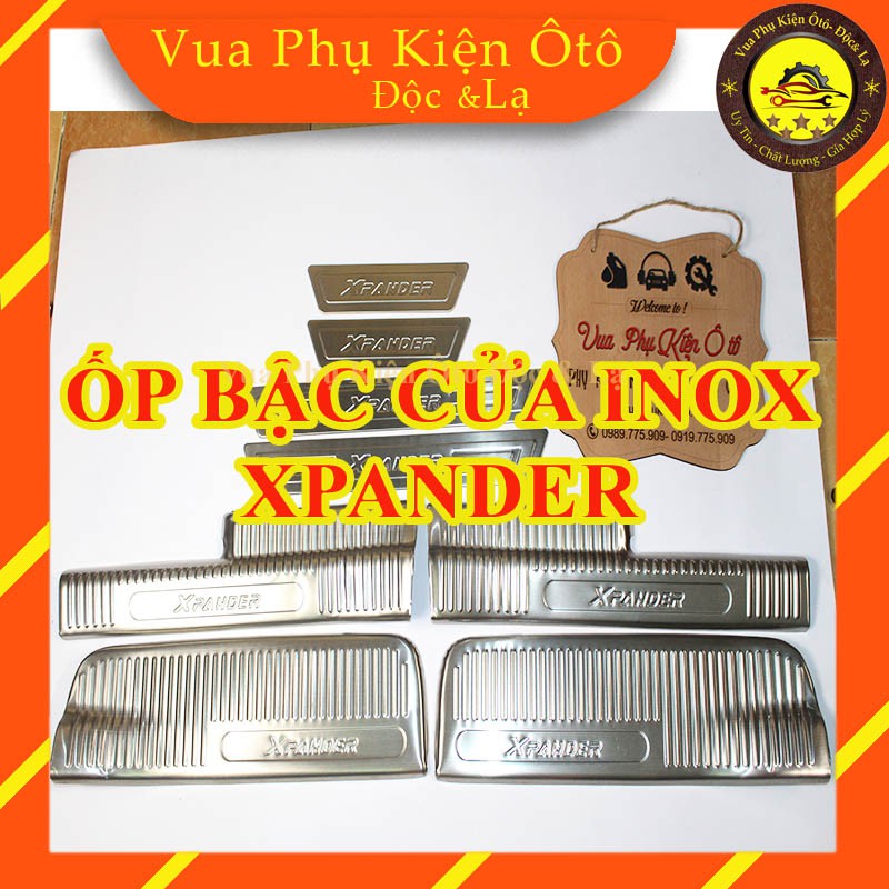  Ốp bậc cửa xpander -Bộ 8 miếng inox trong ngoài +Tặng 2 cuộn 3M 2,5 cm*3 mét | BigBuy360 - bigbuy360.vn