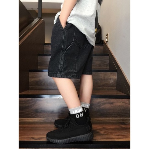Quần short denim phong cách hip hop cá tính cho bé trai