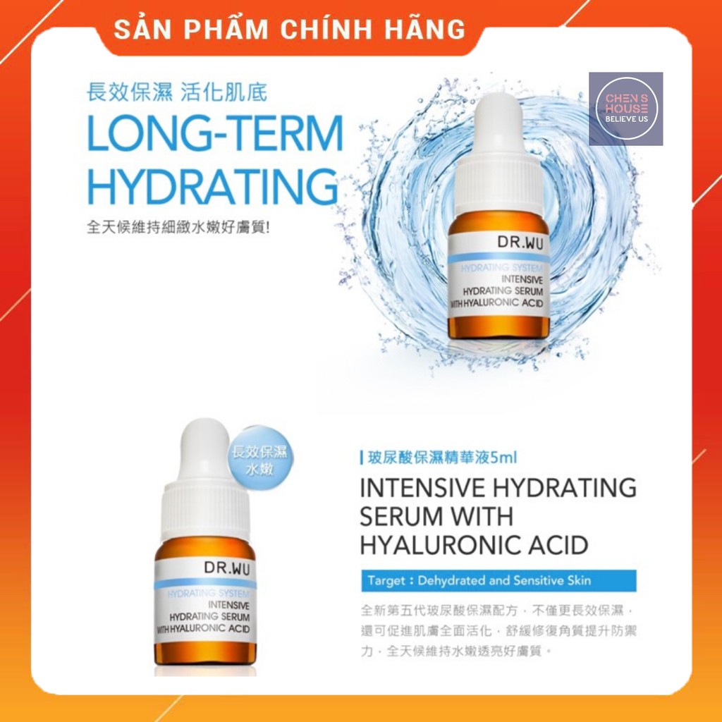 DR.WU Serum Cấp Nước Chuyên Sâu Hyaluronic Acid